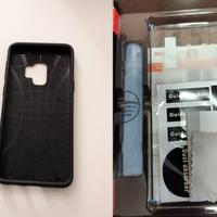 Cover Spigen nera + Pellicola per Samsung S9