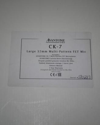 Microfono a condensatore Avantone CK-7