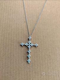 Collana croce oro e diamanti ENNE EMME ORO