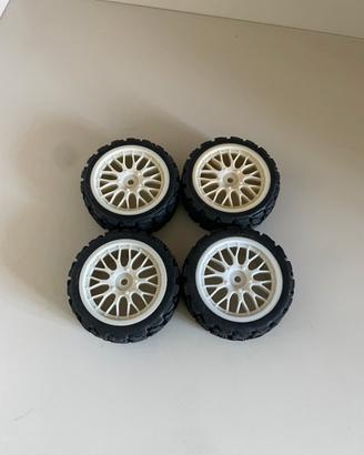Set di 4 gomme 1/10 sterrato on road