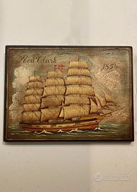 Pittura su tavola “Veliero”