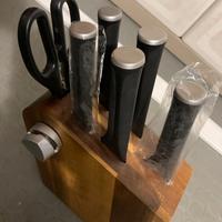 Ceppo porta-coltelli Kasanova con 6 pezzi