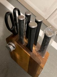 Ceppo porta-coltelli Kasanova con 6 pezzi