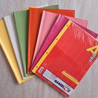 6 copertine colorate x quaderni 40 fogli rigo A