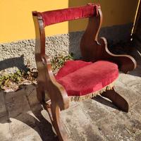 sedia inginocchiatoio antico restaurato 