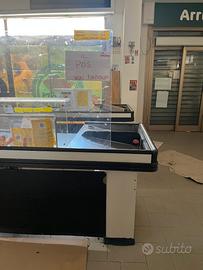 Banco cassa supermercato completo nastro+scanner