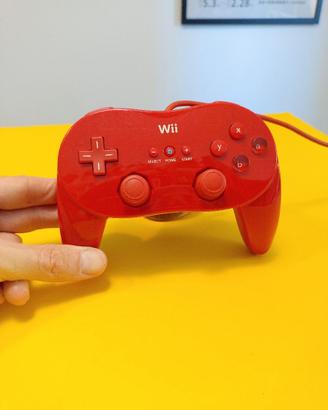 Classic Controller Pro Nintendo Wii Rosso Testato