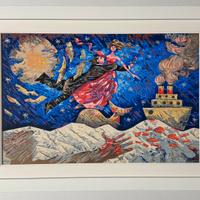 Quadro Serigrafia G. Talani notte degli immamorati