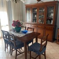 tavolo allungabile in legno arte povera +6 sedie 