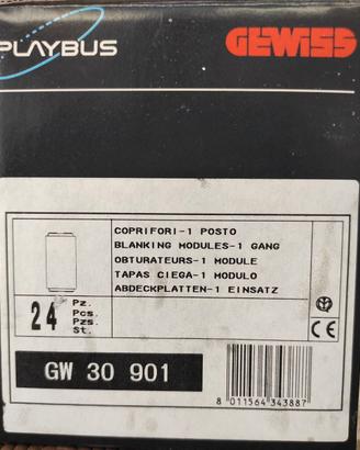 GEWISS GW30901 TAPPO COPRIFORO PLAYBUS