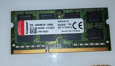 MEMORIA RAM 8 GB Kingston ddr3 SODIMM