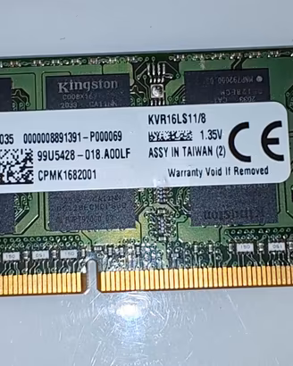 MEMORIA RAM 8 GB Kingston ddr3 SODIMM