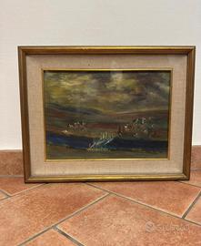 Olio su tela paesaggio