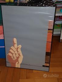 Cornice con vetro e dipinto