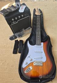 Chitarra Elettrica Sunburst per mancini NUOVA