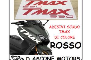 COPPIA ADESIVI SCUDO TMAX 530 2012 2016 ROSSO