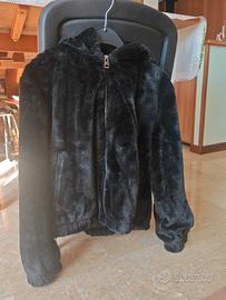giacca bomber in pelliccia sintetica