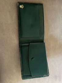 PORTAFOGLIO ROLEX IN PELLE VERDE vintage