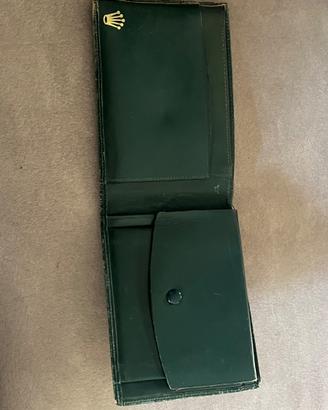 PORTAFOGLIO ROLEX IN PELLE VERDE vintage