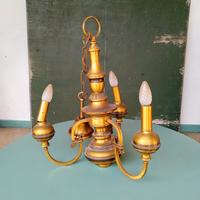 Lampadario vintage in ottone anni '70 – 3 bracci