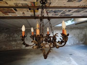 lampadario artigianale in ferro