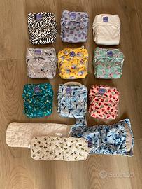 Set 10 pannolini lavabili all in one Bambino mio