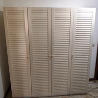 ARMADIO BIANCO PANNA A 4 ANTE TIPO PERSIANE