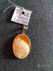 Ciondolo ambra e argento