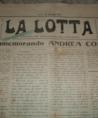 La Lotta, 1911, organo dei socialisti di Imola