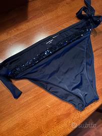 Slip costume Calzedonia blu con pailettes
