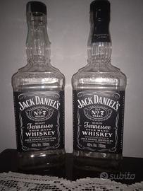 Coppia Bottiglie jack Daniel's  vuote 