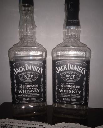Coppia Bottiglie jack Daniel's  vuote 