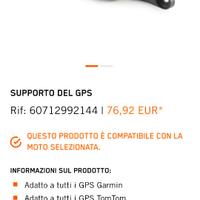 Supporto GPS KTM 1290 super Adventure