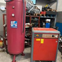 compressore silenziato e serbatoio 