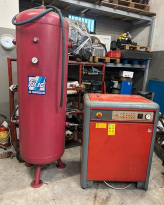 compressore silenziato e serbatoio 