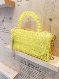 Crystal bag Borsa in Cristalli gialla handmade 💛