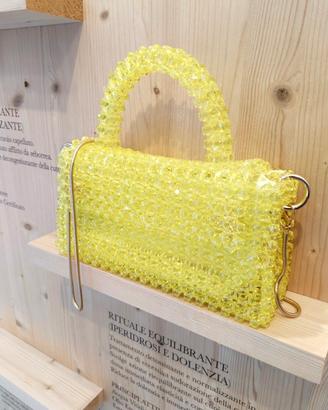 Crystal bag Borsa in Cristalli gialla handmade 💛