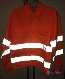 Giacca Alta Visibilità Bande Riflettenti Arancione