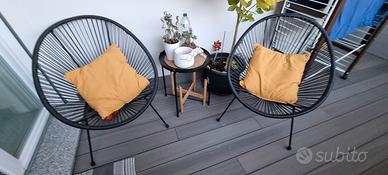 coppia di sedie da esterno