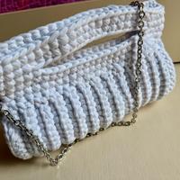 borsa uncinetto bianca