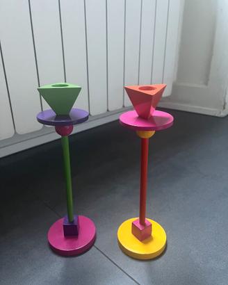 Coppia di portacandele vintage IKEA KONFETTI