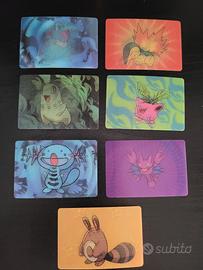 Lotto 7 card lenticolari Pokémon Kellog's