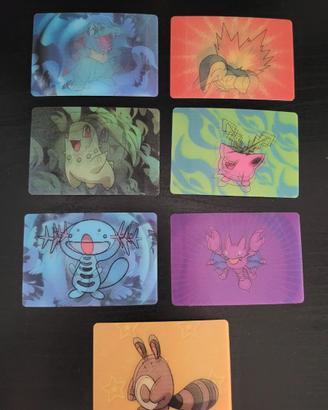 Lotto 7 card lenticolari Pokémon Kellog's