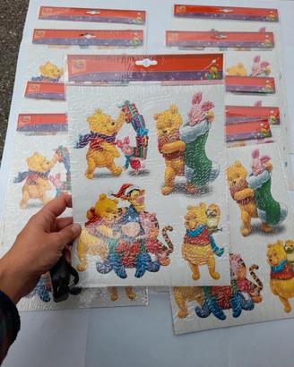 10 set di vetrofanie per Natale, Winnie the Pooh