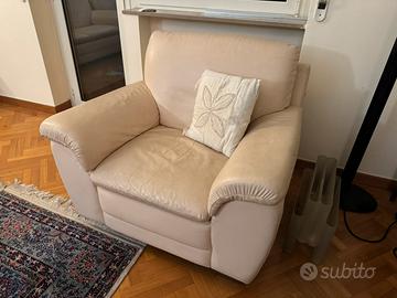 Coppia di poltrone in pelle