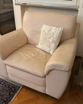 Coppia di poltrone in pelle