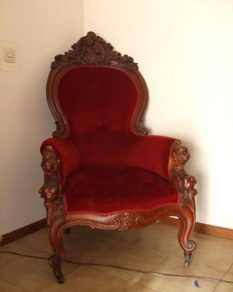 COPPIA POLTRONE PAPALE IN PALISANDRO FINE 800