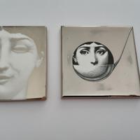DUE  PIASTRELLE  di “PIETRO FORNASETTI”