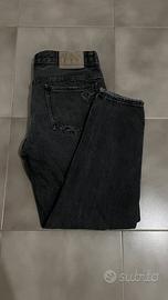 Jeans Pull&Bear uomo nero slavato con strappi