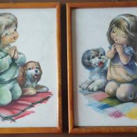 Coppia di quadretti vintage